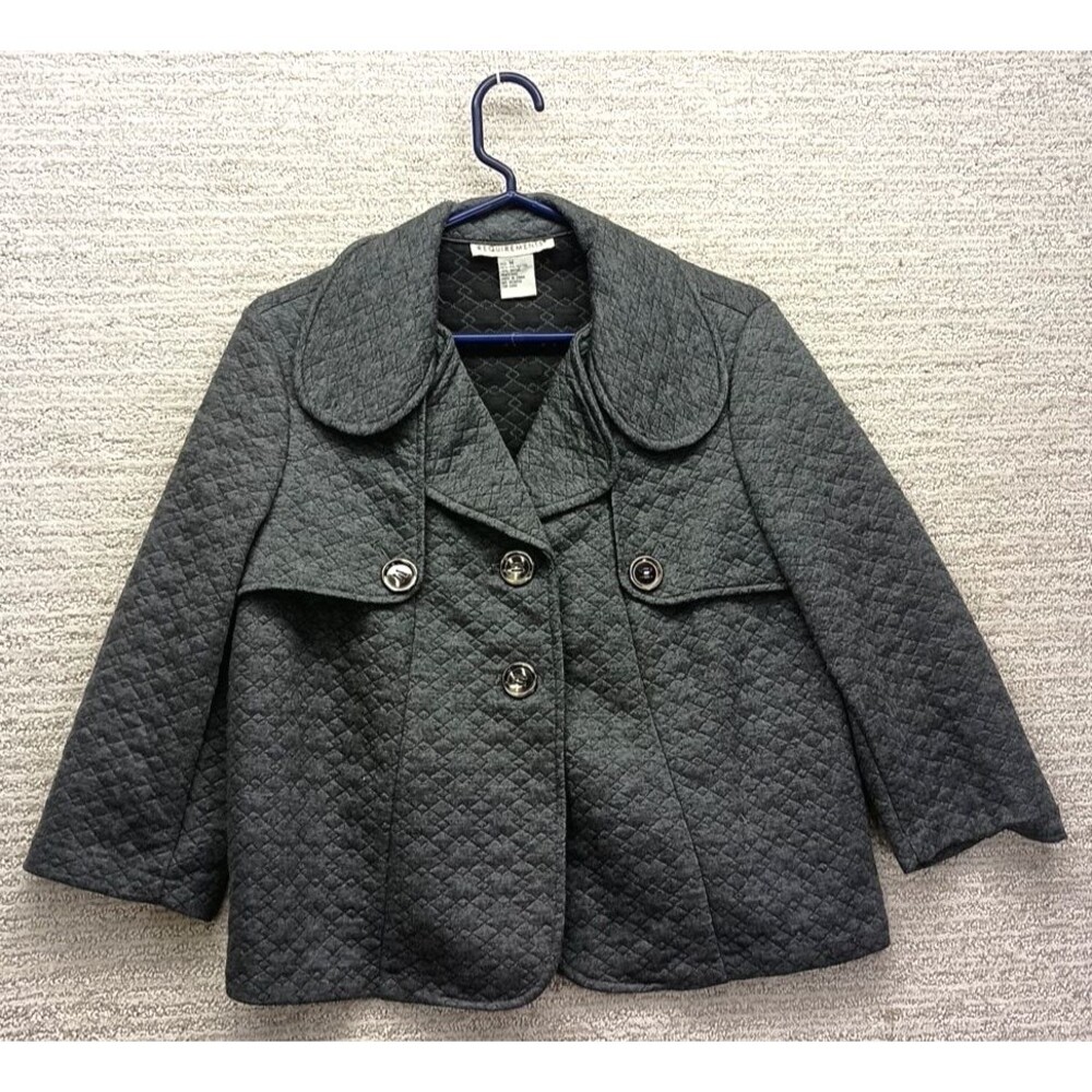 Requirements Women’s Wool Blend Coat Jacket Gray Size M – Classic Warm Style